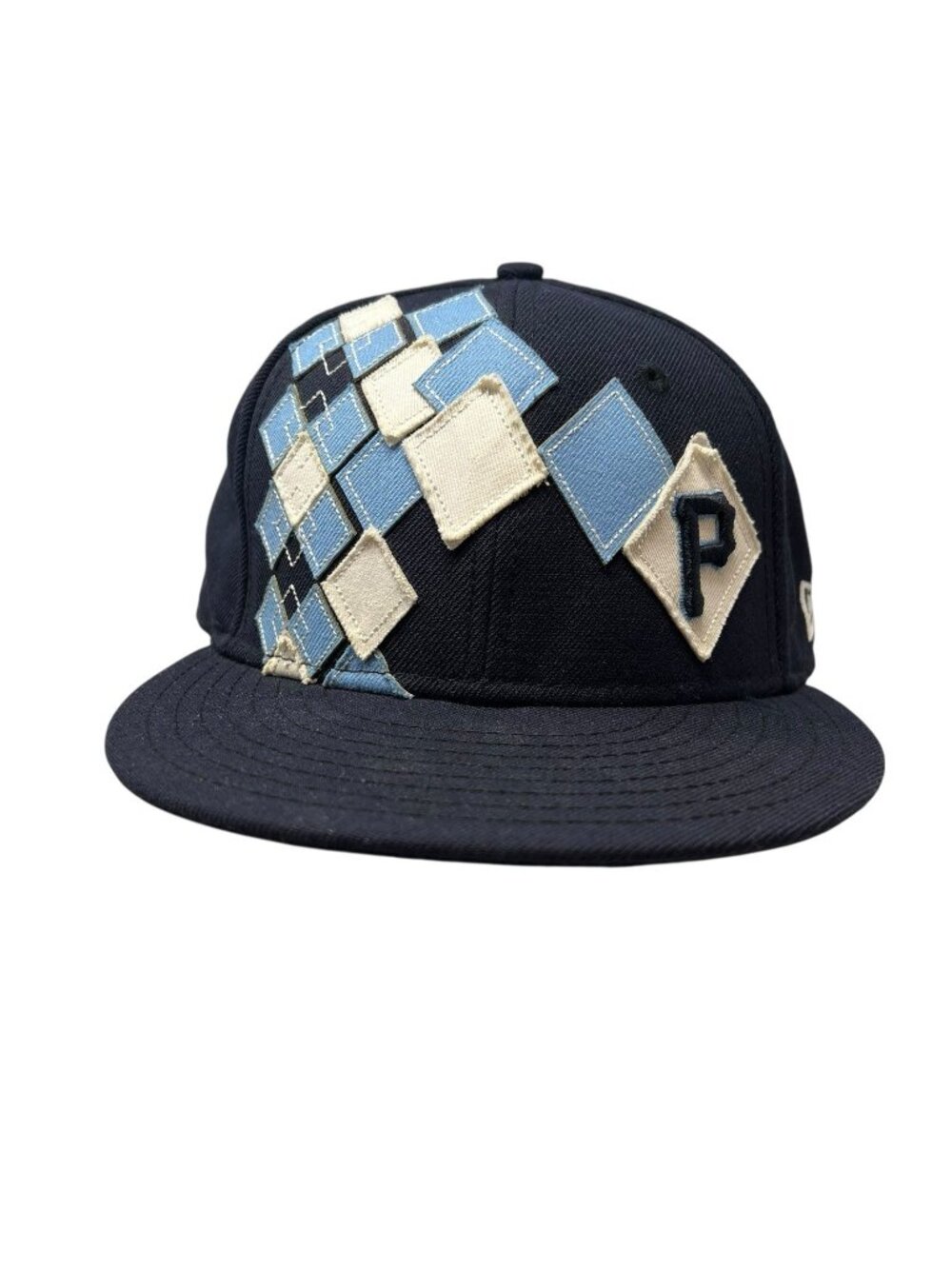 Pittsburgh Pirates Argyle New Era Fitted MLB Baseball Hat Cap 7 1/4 100% Wool